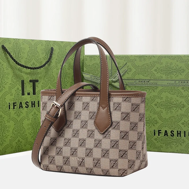 

Сумка на плечо для женщин, новинка 2023, роскошная дизайнерская кожаная винтажная модная дамская клетчатая Маленькая Сумочка через плечо