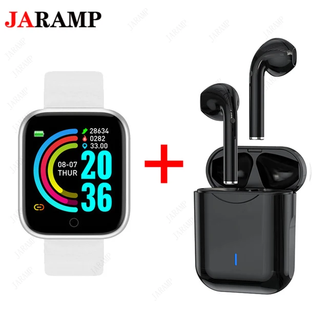 

2pcs Y68 i7s Smart Watch Bluetooth Fitness Tracker Sports Watch Heart Rate Monitor Blood Pressure Smart Bracelet for Android IOS