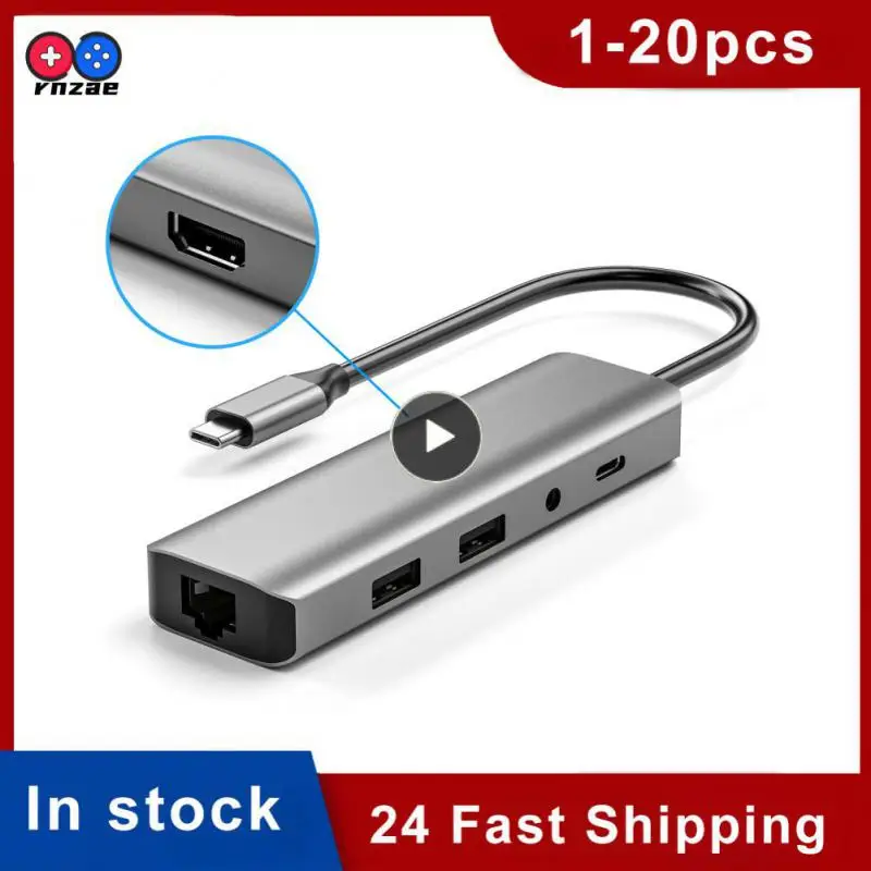 

Док-станция 2k @ 60 Гц Usb Type-C, 100 Мбит/с, 6 в 1