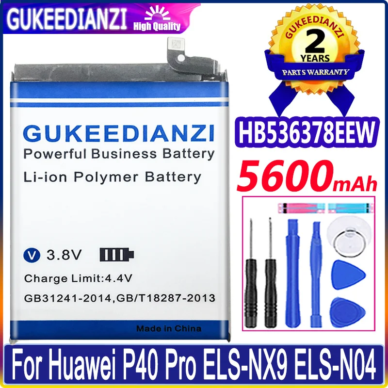 

GUKEEDIANZI Battery HB525777EEW HB536378EEW 4800mAh 5600mAh For Huawei P40 Pro P40Pro ELS-NX9 ELS-N04 P40 4G 5G Battery
