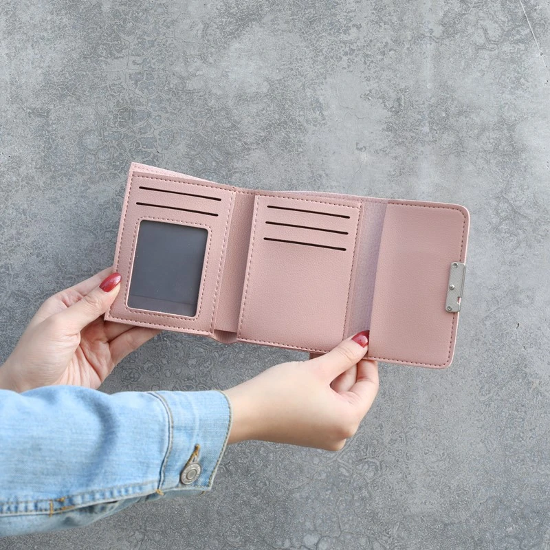 

2020 Fashion Women's Wallets Hasp Mini Coin Purse Ladies Small Wallet Female Leather Card Holder clutch bag Short Wallet Women