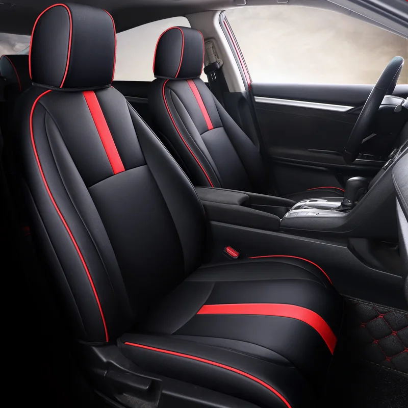 

Custom Fit Full Set Car Seat Covers For Honda Select Civic 2016-2018 ，2021-2023 (Rear Row W/ 40/60 Split)-Waterproof Leatherette