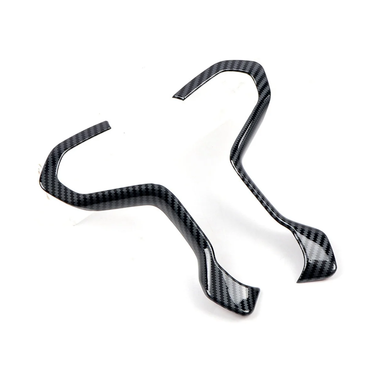 

Car Carbon Fiber Steering Wheel Panel Cover Trim Frame Sticker for 2014 2015 2016 2017