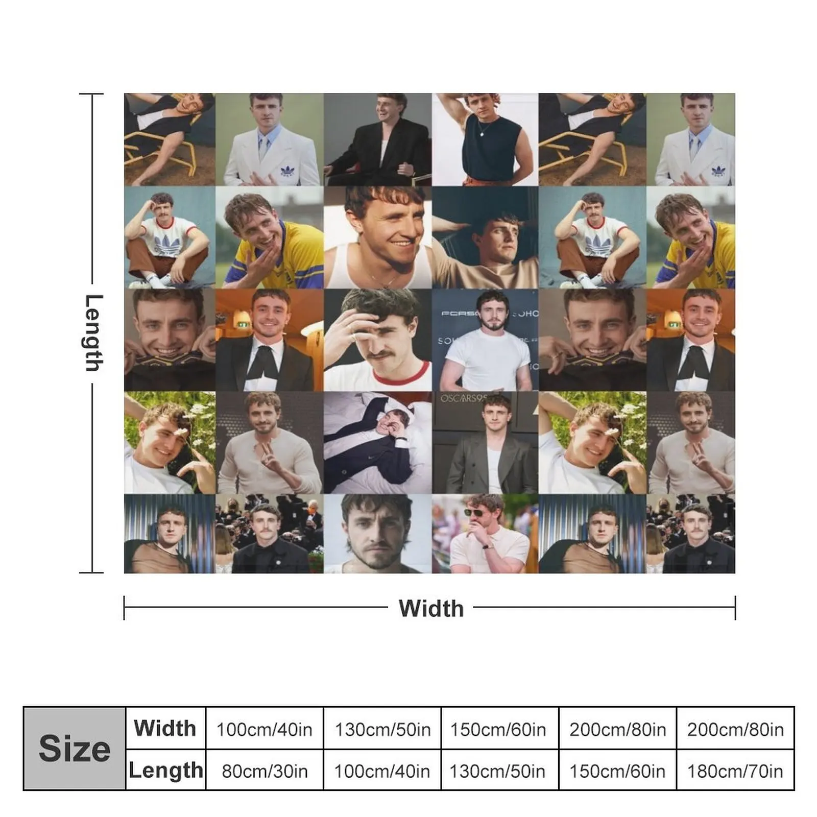 Одеяло Paul Mescal термобелье рождественские подарки персонализированный подарок