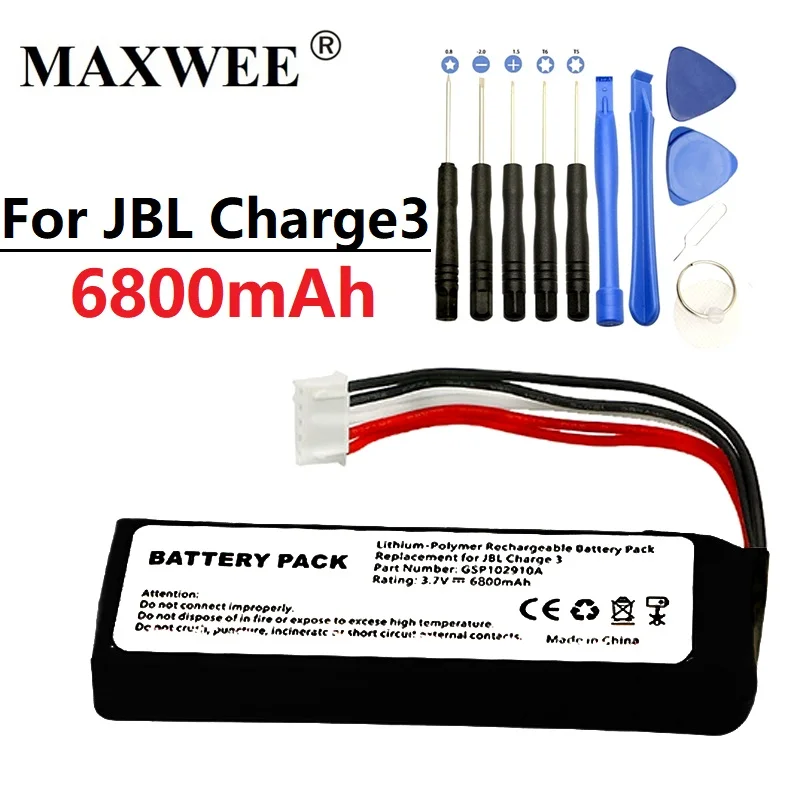 

3.7V 6800mAh Li-ion Battery GSP1029102A For JBL Charge 3 Audio batteries