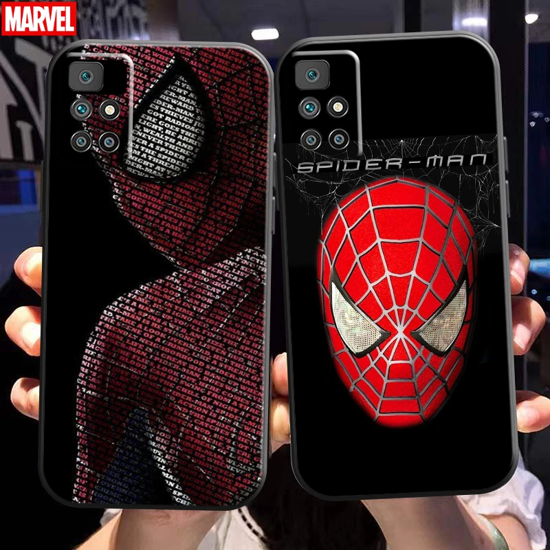 

Marvel Spiderman Phone Case 6.5 Inch For Xiaomi Redmi 10 Soft Liquid Silicon Funda Coque Carcasa Silicone Cover