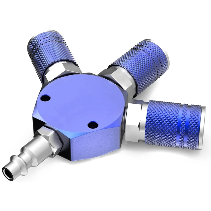 3-ходовой 1 5-дюймовый NPT алюминиевый шестигранный воздушный коллектор с 3 шт.