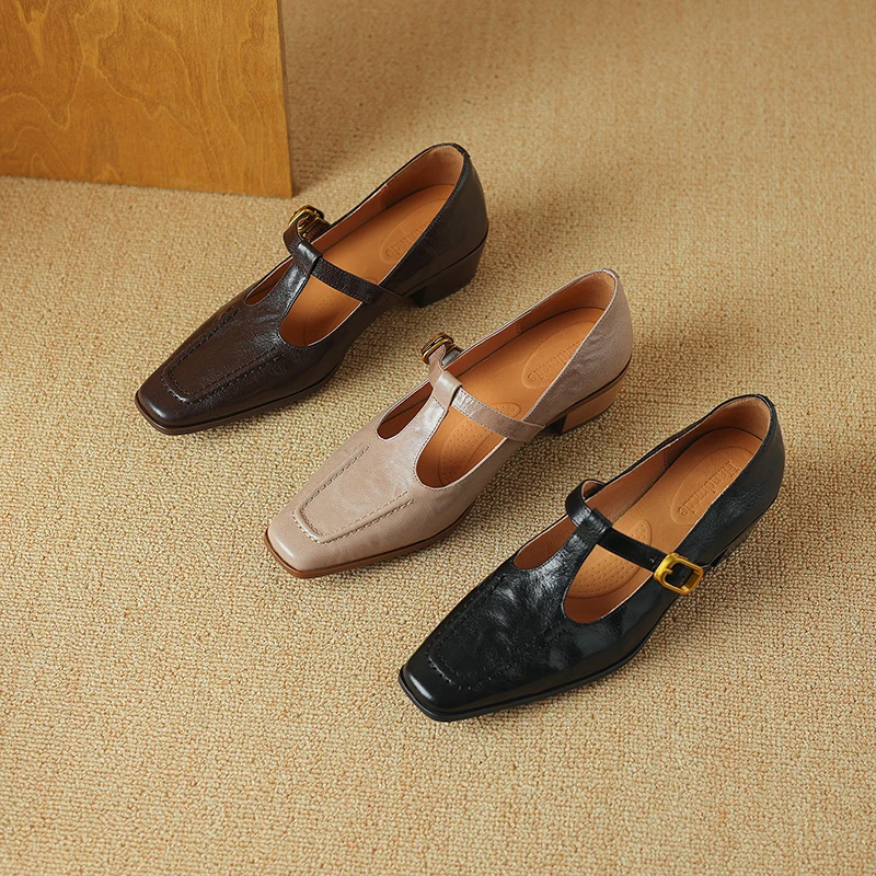 Туфли-лодочки женские из натуральной кожи элегантная повседневная модная обувь