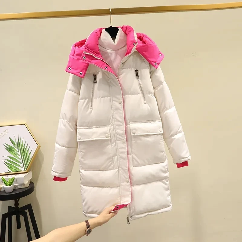 2022 New Women Winter Jacket Long Coats Warm Parkas Female Thicken Coat Cotton Padded Parka Jacket Loose Hooded Outwear
