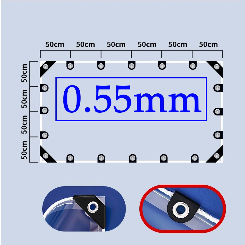 

Прозрачный ПВХ брезент 0,55 мм