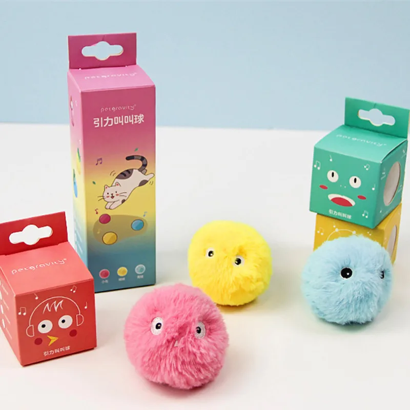 

Smart Cat Toys Interactive Ball Cat Toys Catnip Toy Plush Electric Ball Touch Sounding Pet Products Squeak Toy Ball Cat Supplie
