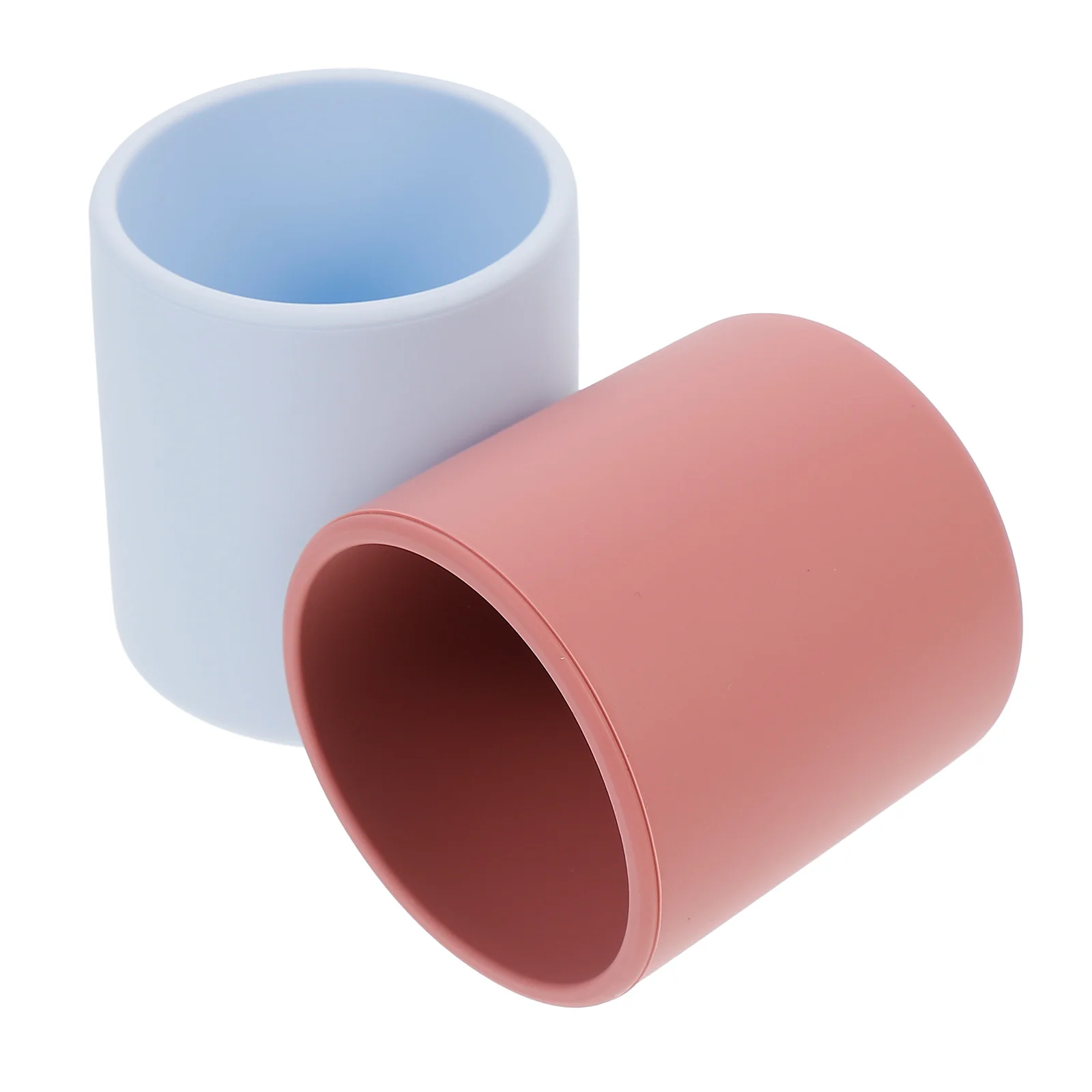 

2 Pcs Children's Drinking Cup Kids Silicone Training Baby Infants Water Silica Gel Travel