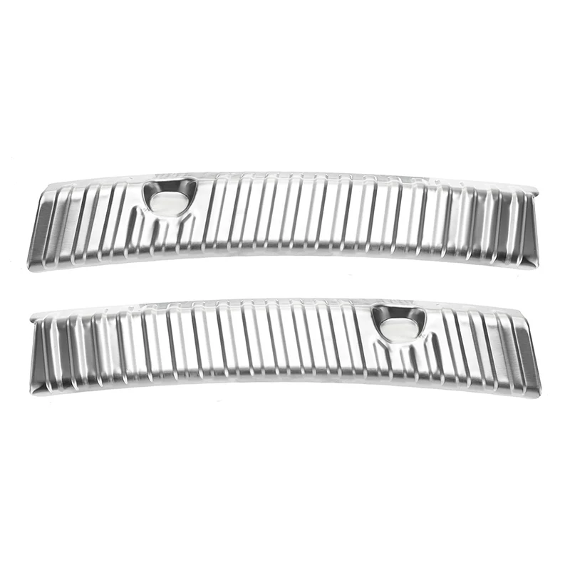 

For Tesla Model 3/Model Y 2018-2021 Foot Plate Car Door Edge Protector Rear Bumper Foot Model Cover Rear Trunk Sill Guard Cover