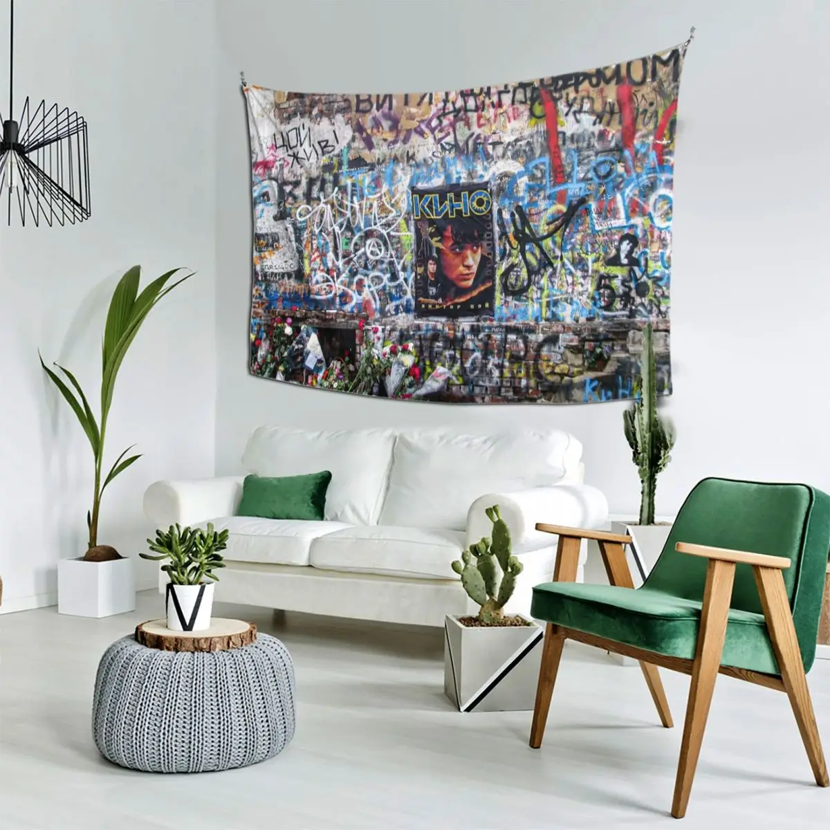 Victor Tsoi Viktor Tzoi Цой Виктор КИНО группа KINO KUHO (2021-3-KINO-1) Гобелен