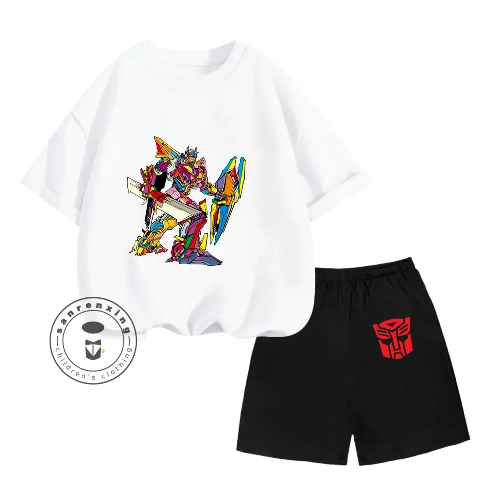 Летний защитный костюм трансформера для детей повседневные хлопковые шорты с