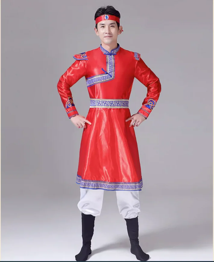 

Mongols men's costume, folk style dance performance dress