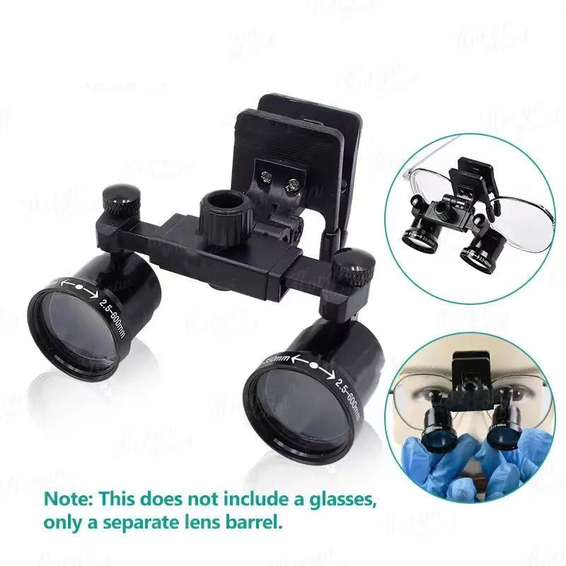 Стоматологическая лупа 2,5X-3,5X Регулируемая стоматологическая бинокулярная лупа Рабочее расстояние 350-600 мм Медицинская увеличительная стеклянная линза