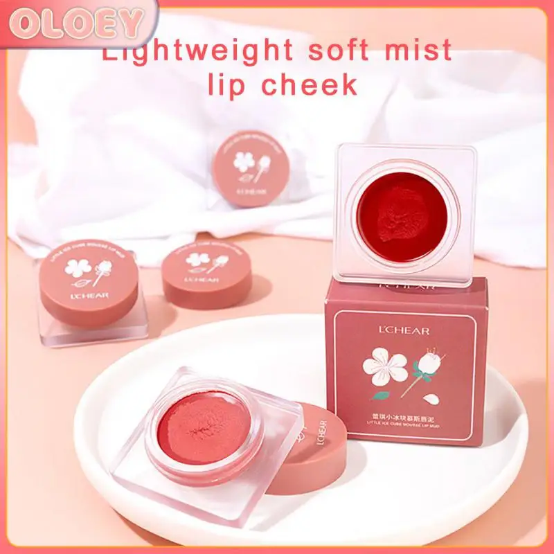 

LCHEAR Mousse Lip Mud Matte Velvet Lipstick Soft Red Lip Gloss Long Lasting Lip Balm Lip Glaze Women Lip Cheek Makeup Cosmetics