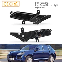 2pcs led dynamic side marker lights turn signal blinker indicator lamps for porsche cayenne 957 2007 2010 canbus car accessories