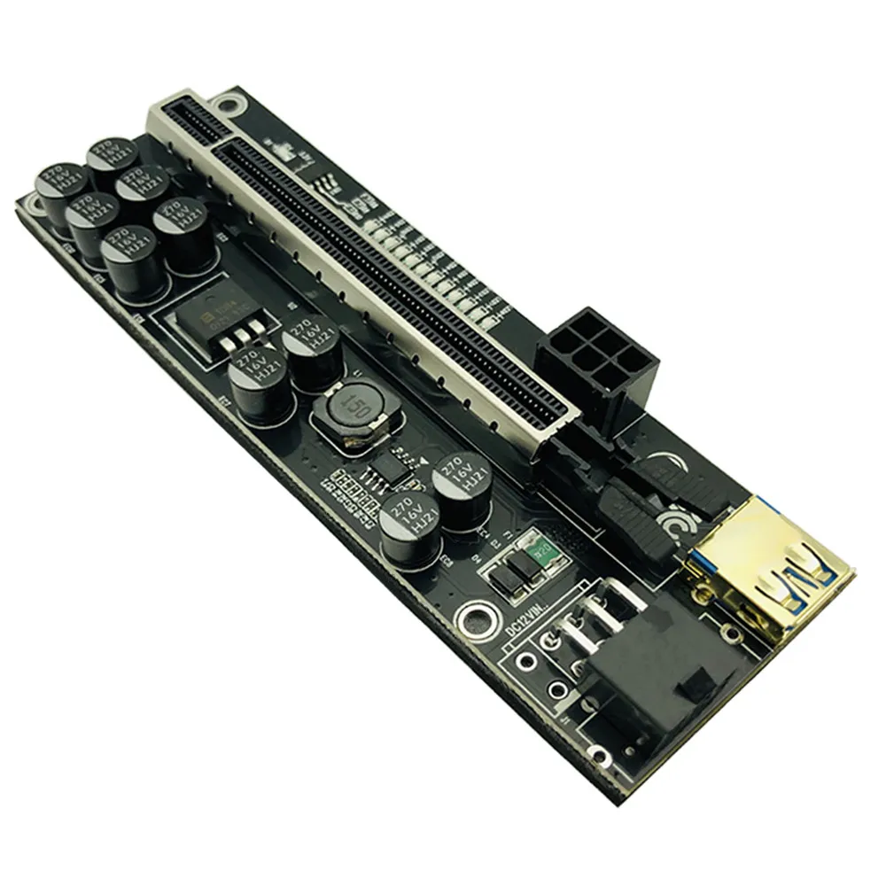 1-10 шт. новейший VER011 USB 3.0 PCIE Райзер VER 011 Экспресс 1X 4x 8x 16x адаптер карта SATA 15pin к 6pin