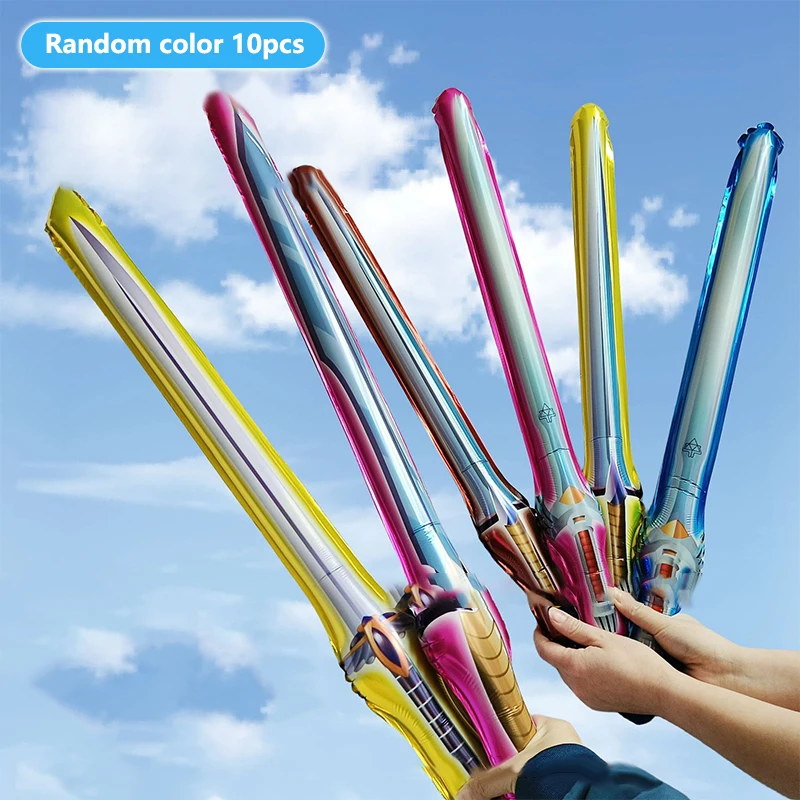 

Надувные мечи из алюминиевой фольги, набор из 10 штук