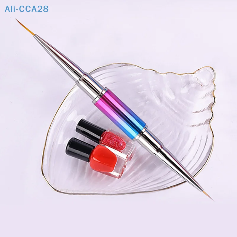 

Nail Art Liner Double Head Radient Color Draw Line Pen French Stripe Drawing Painting Pen Gel Polish Nail Art Manicure Tools