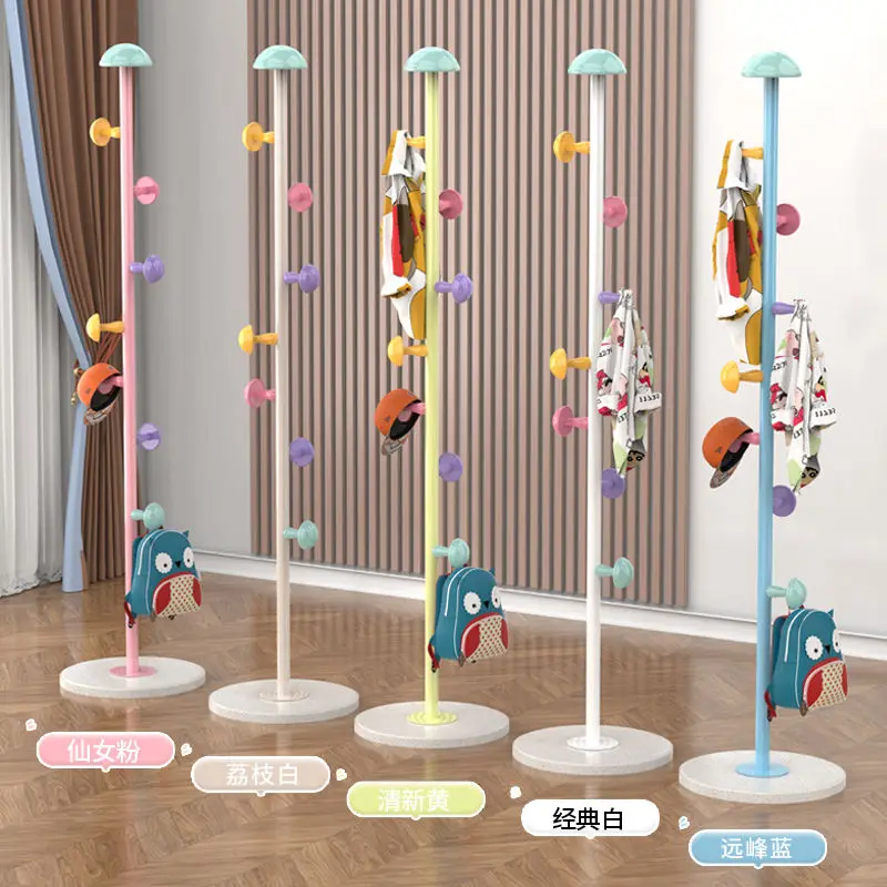 

Simple Modern Colorful Coat Rack Iron Standing Art Garment Aesthetic Clothes Hanger Bedroom Display Arara De Roupa Furniture