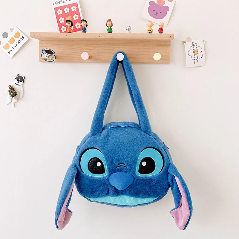 Giant Disney Stitch Plush Backpack Kawaii Cartoon Stitch Shoulder Bag Cute Ladies Handbag Christmas Birthday Gifts for Kids Girl