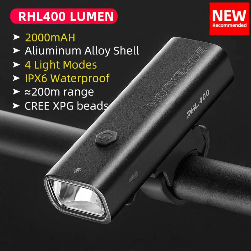 

Фонарь велосипедный ROCKBROS, 2600 мАч, IPX6