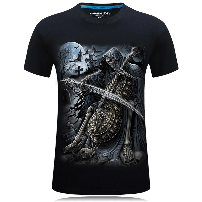 

5056 Men's T-Shirts Summer Short Sleeve t shirt men Simple creative design line cross Print cotton Brand shirts Men Top Tees
