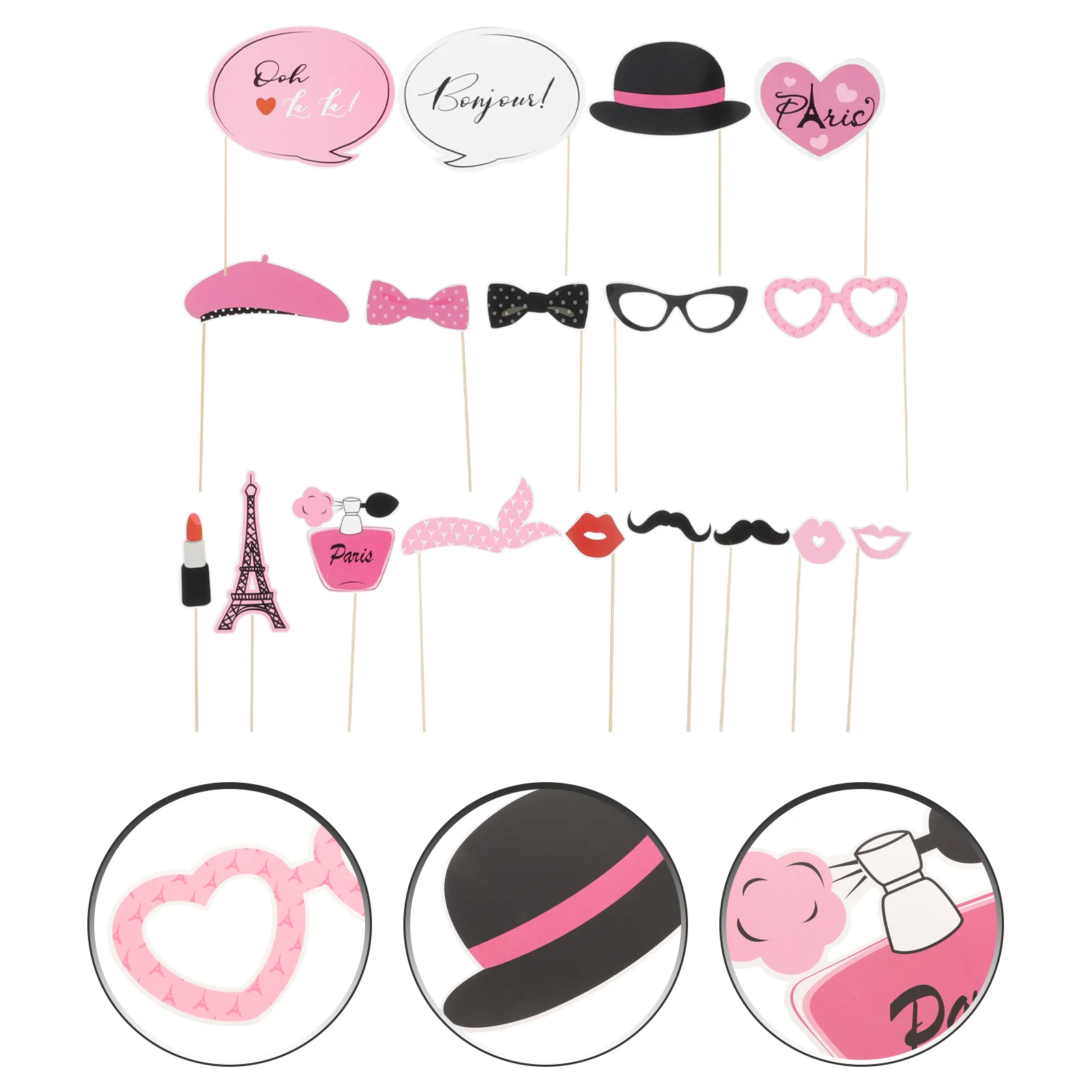 Amosfun 18 шт. комплект реквизита для фотобудки тематическое украшение вечеринки