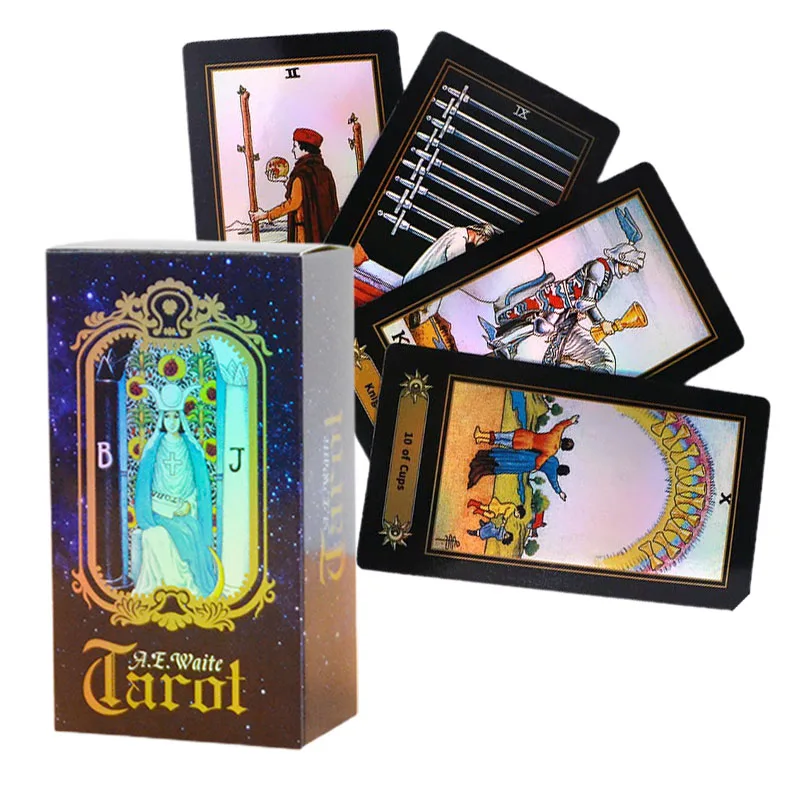 Laser king English Version Queen Classic Tarot Card Collection Card Divination Game Board Game Card Student Leisure Card M09 images - 6