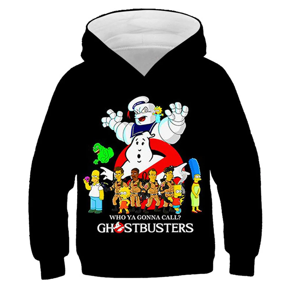 Children Ghostbusters Cosplay Hoodie Sweatshirts Cardigan Pullover Coat Jacket Ghostbusters Hoodie Kids