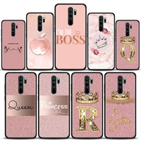 rose gold pink princess queen case for xiaomi redmi 9a 7a 9c 9t 9 10 7 6 8a case soft silicone cover for redmi k40 k40s k50 pro