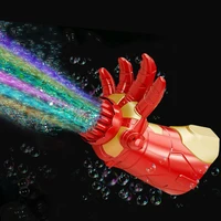 iron man glove bubble guns kids summer outdoor toy colorful soap water electric bubbles machine party cosplay toys children gift