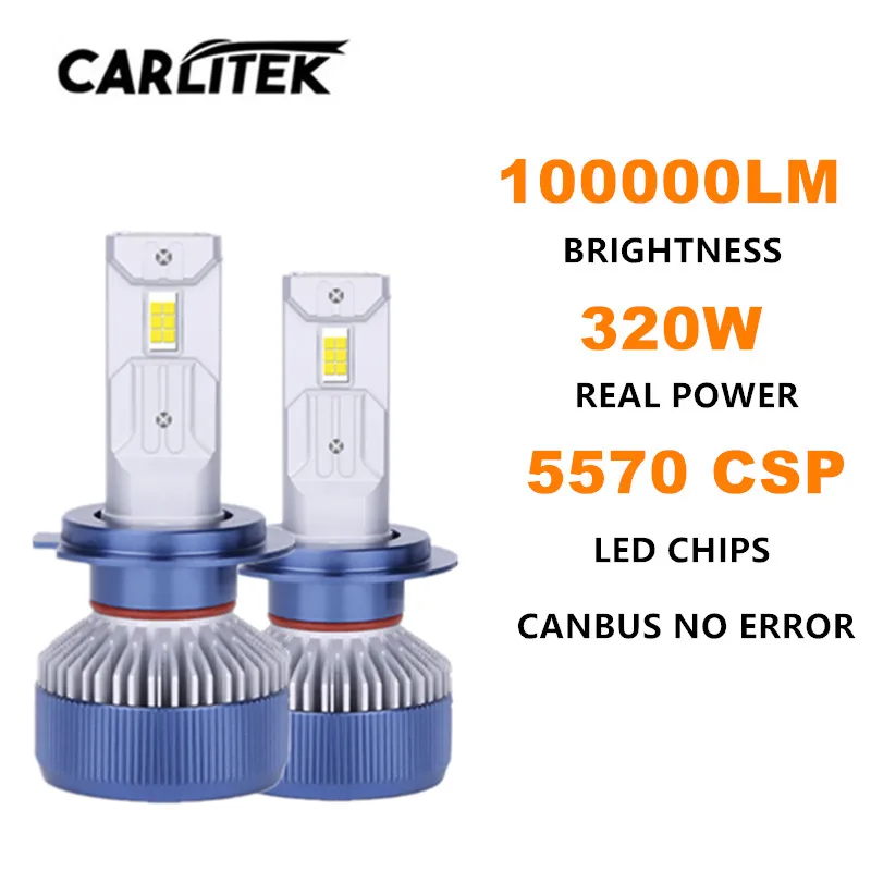 

CARLitek 100000LM H7 LED Canbus K4C K4S 320W H4 HB3 9005 H1 H8 H9 H11 9012 HIR2 HB4 9006 Car Headlight 6000K Motorcycle Fog Lamp