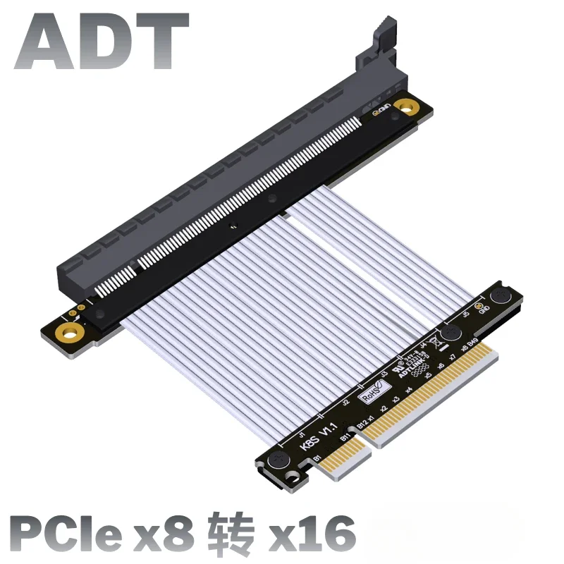 ADT-Link PCI-E 4.0 x8 to x16 Riser Cable RTX GTX Графический внешний удлинитель PCIE для графической