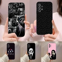 ghostface horror scream phone case accessories for sumsung a53 a13 a52 a73 a32 a50 a20 a21 a22 a31 a40 a70 s design shell