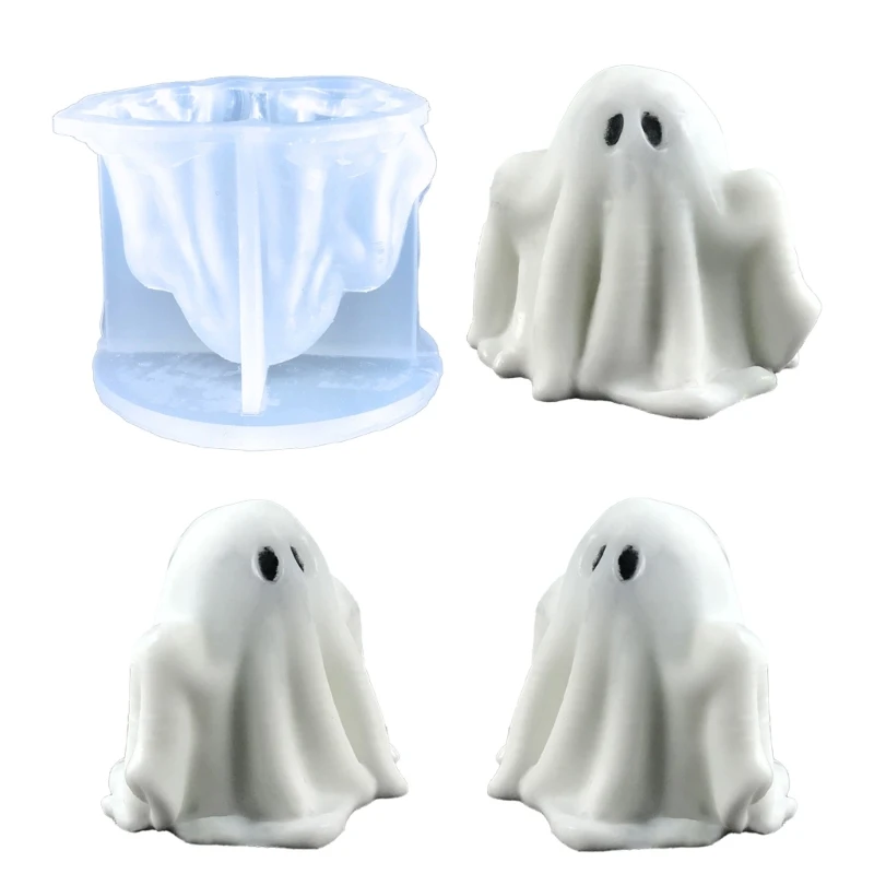 

Mould 3D Ghost Plaster Resin Mold Ghost Ornaments Mold for DIY Crafts Home Decor Making Mold T8DE
