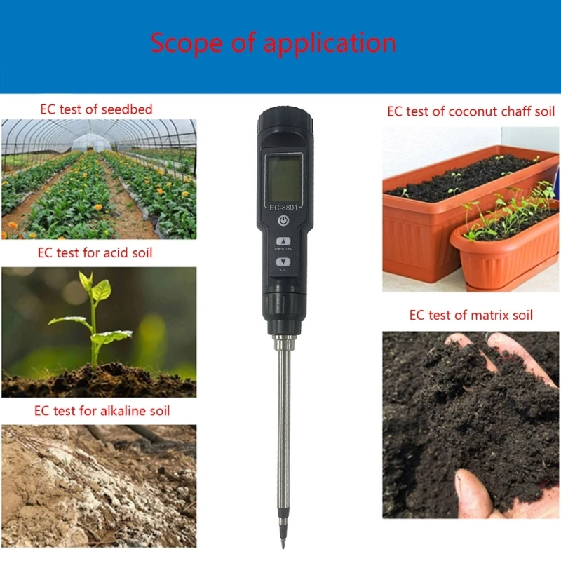 Dwan Тестер кислотности почвы EC-метр Солнечный свет Растение Цветочная