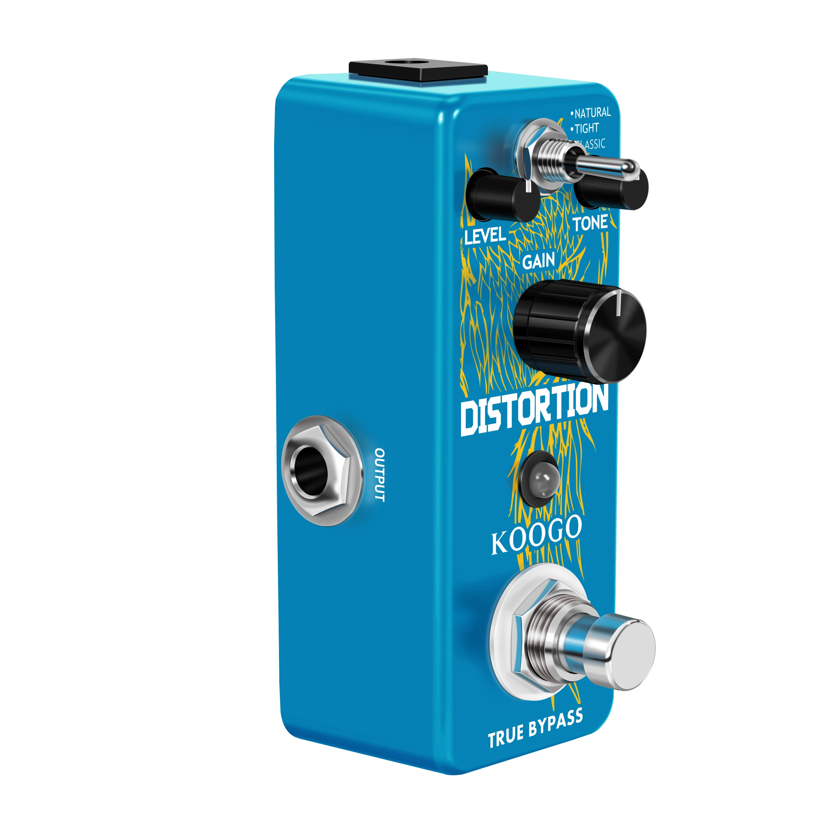 Koogo LEF-301B Guitar Distortion Pedal Solo Dist Effect Pedals For Guitarist High Gain Distortions Pedals Natural Tight Classic