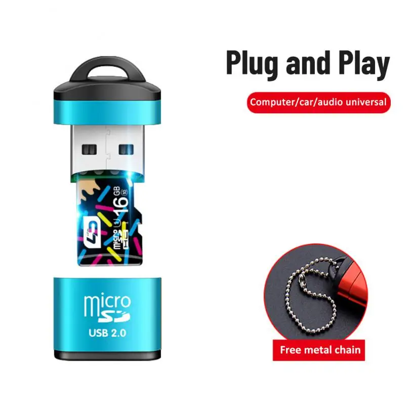 

Mini 2.0 Usb 2.0 Card Reader Portable Mobile Phone Memory Card For Computer Desktop Laptop Notebooks Usb Adapter Usb Micro Sd/tf