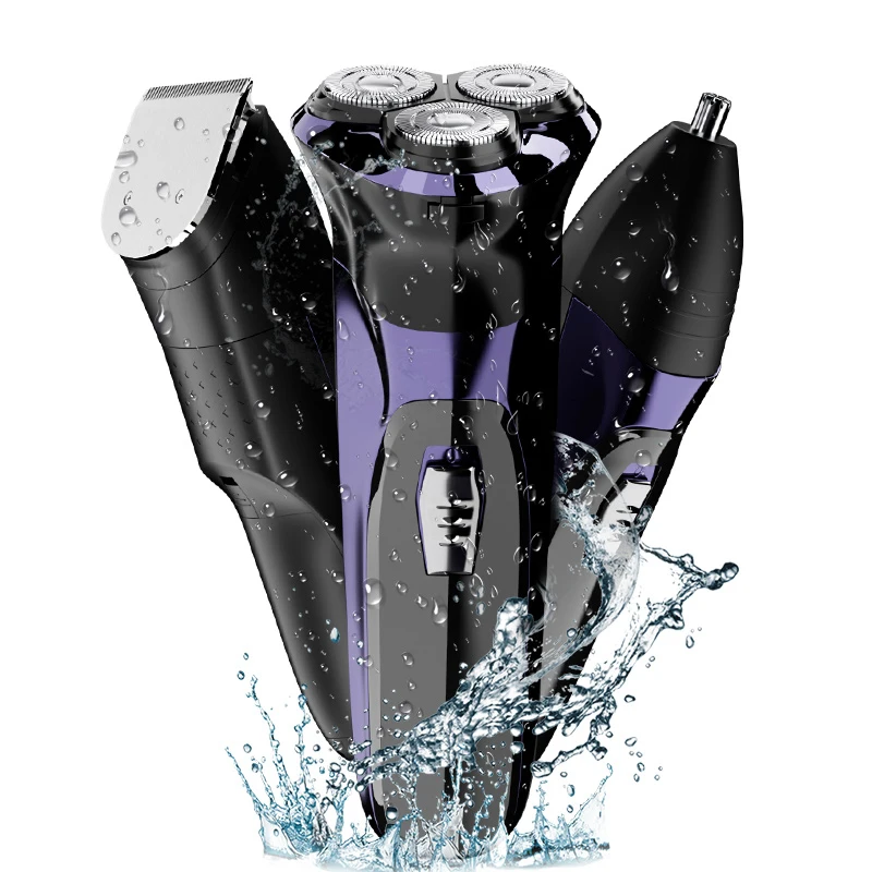 

3 in 1 Professional Electric Shaver Mens Beard Trimmer Razor Ear and Nose Hair Trimmer Clipper USB Multifunctional Grooming Kit