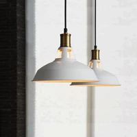 vintage pendant lights e27 white black retro hanging lamp lampshade for loft bar kitchen dining bedroom home lighting