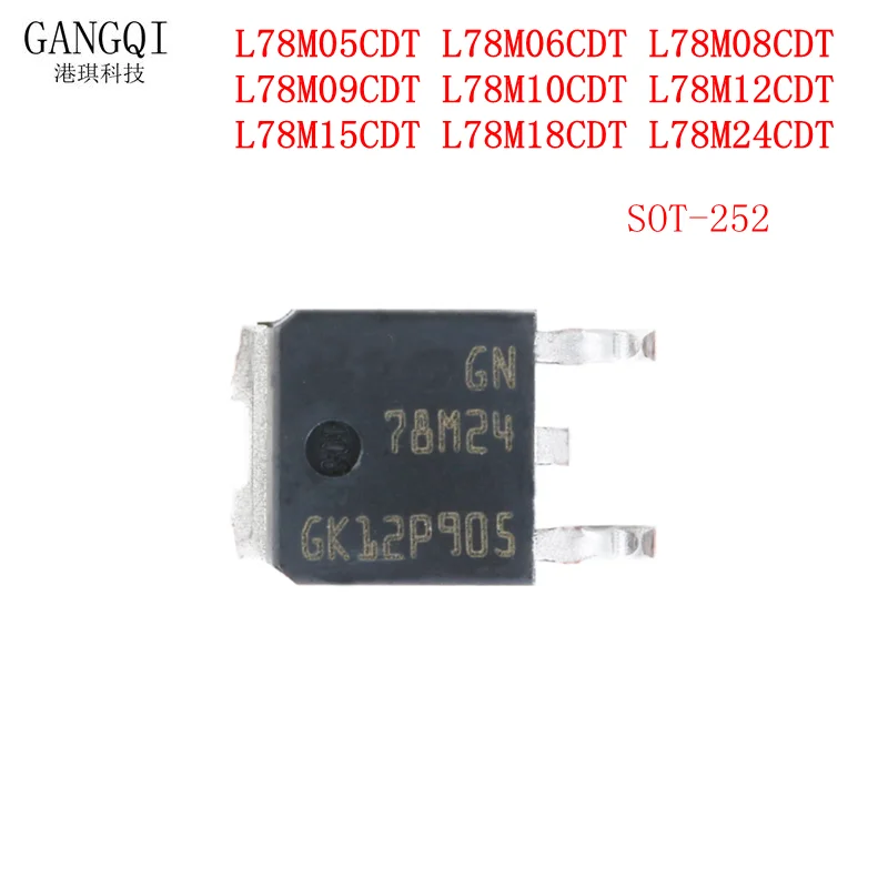 10 шт. L78M05CDT L78M06CDT L78M08CDT TO-252 L78M09CDT L78M10CDT L78M12CDT L78M15CDT L78M18CDT L78M24CDT L78M06 78M06 78M08 78M09