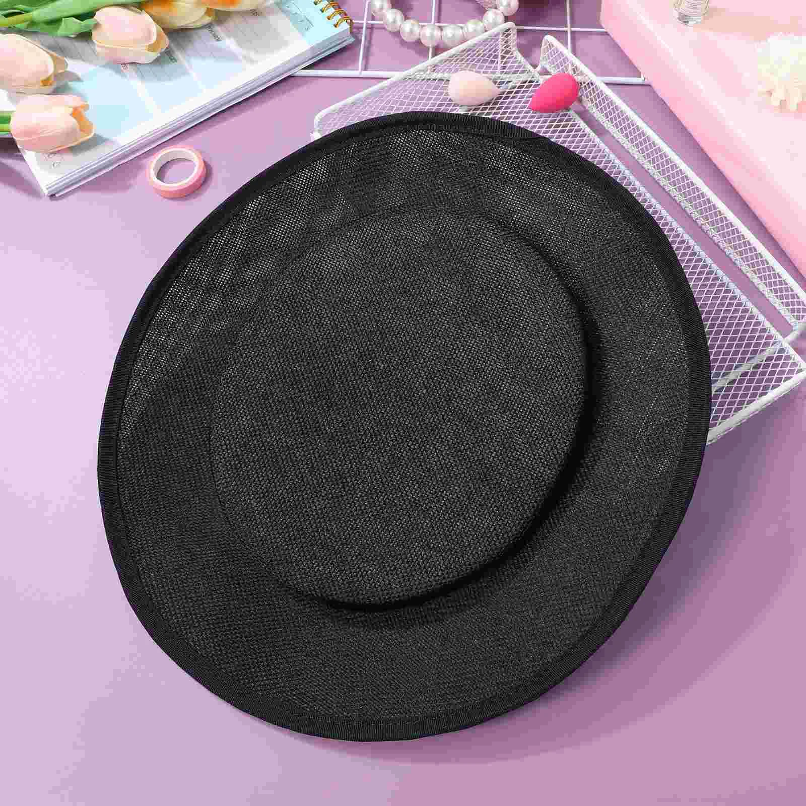 Шляпа Нижняя DIY для женщин Sinamay основа Коктейльная Вуалетка черные шляпы