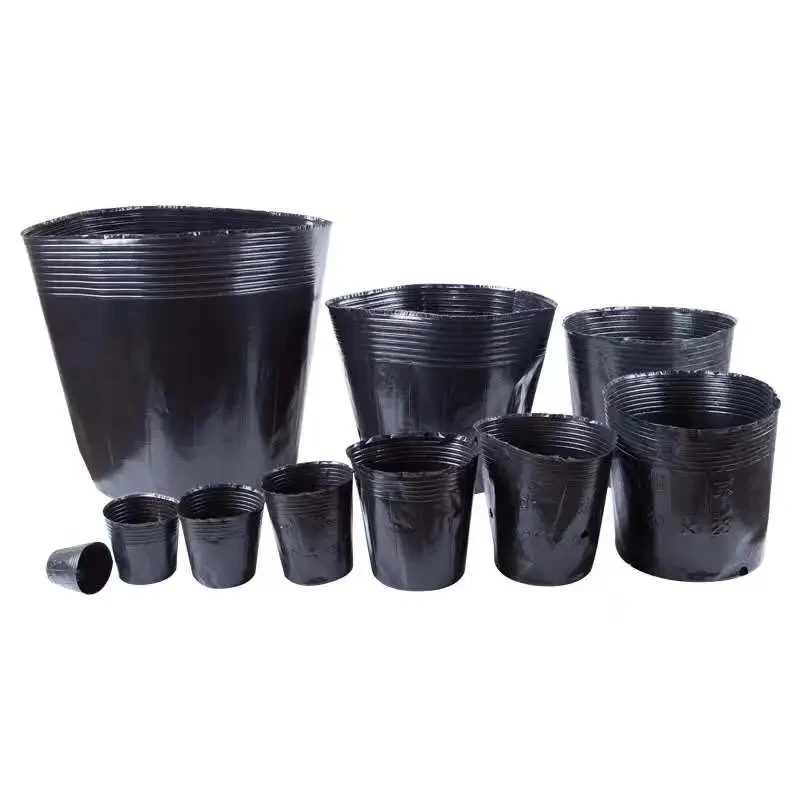 

50-200 pcs Black Plastic Seedling Planting Bowl Nursery Pot Nutrition Grow Bag Garden Flower Fruit Vegetable Cultivation Bowl