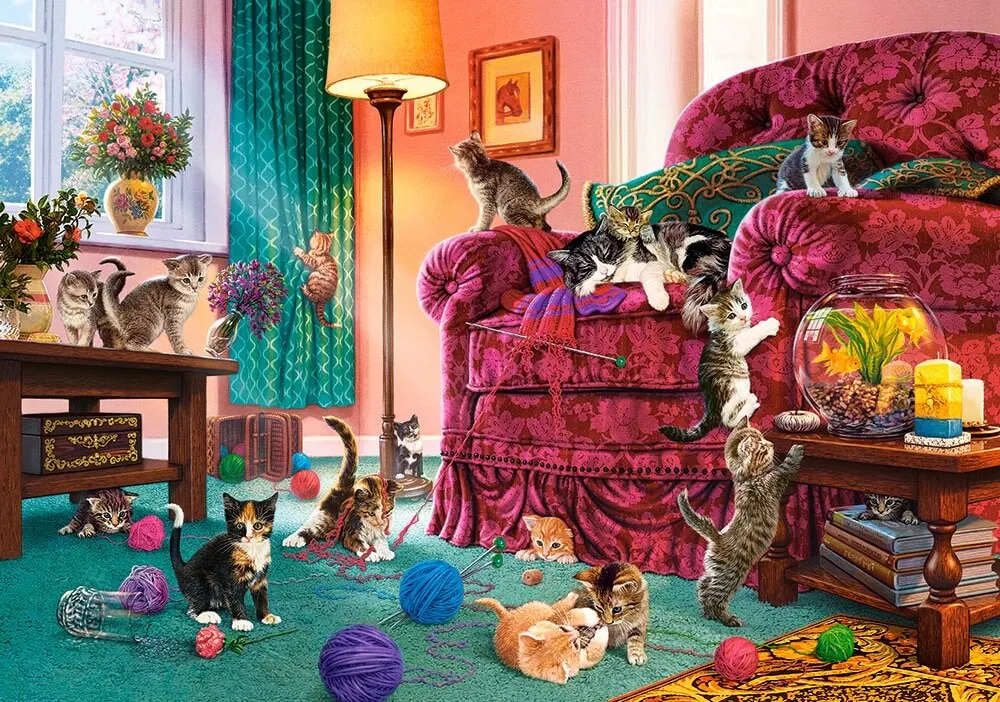 Пазл Castorland 500 деталей: Непослушные котята | Игрушки и хобби