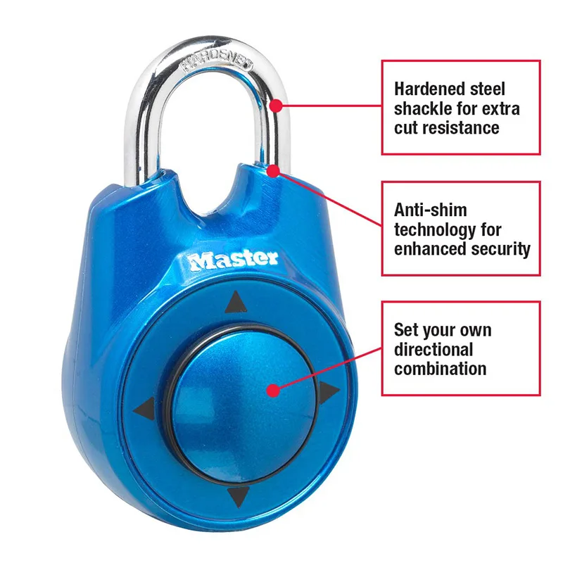 Фото Master Lock 1500ID Портативный навесной замок со стрелкой, навесной замок с направленным паролем, тренажерный зал, школа, здоровье, защитный шкафчик, дверной замок №2