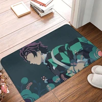 demon slayer kimetsu no yaiba kamado anime non slip doormat on kimetsu bath kitchen mat welcome carpet indoor pattern decor